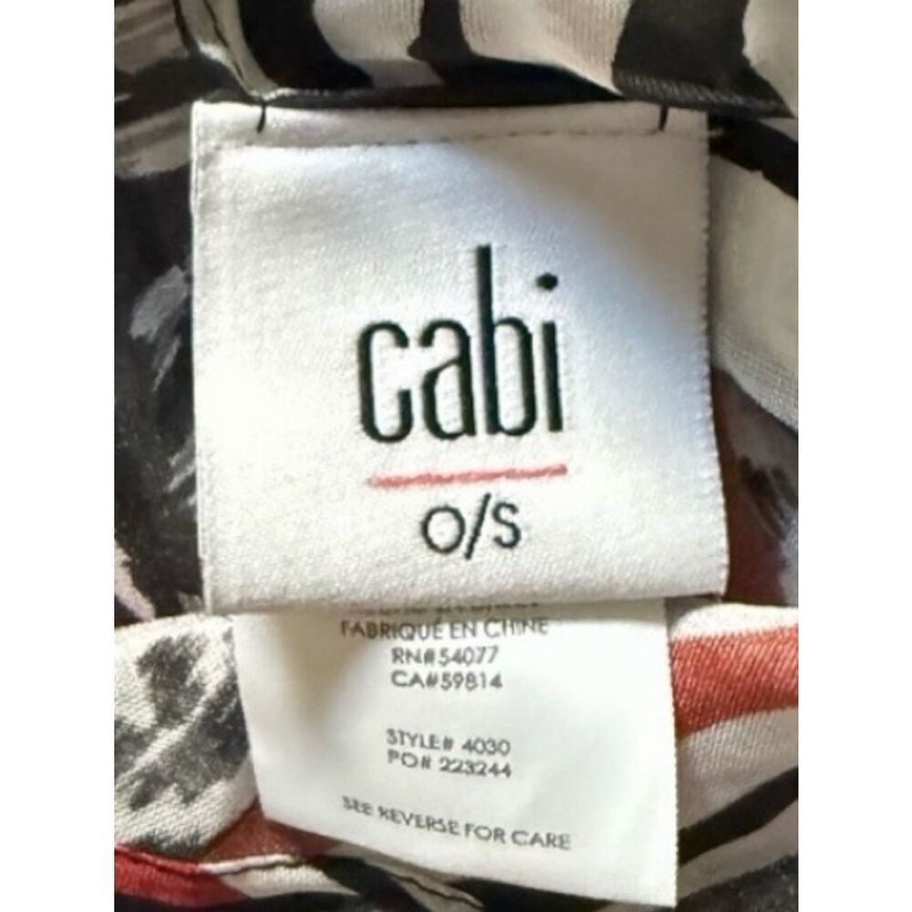 Cabi Fable 100% Silk Scarf Black and White Animal Print Scarf #4030 New - Picture 8 of 10